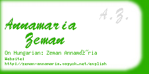 annamaria zeman business card
